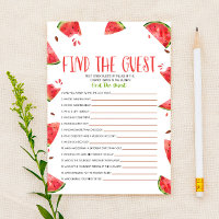 Pink Green Watermelon Trouver Baby shower Invité J