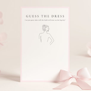 Papeterie Pink Guess The Dress Enterrement de Vie de Jeune F