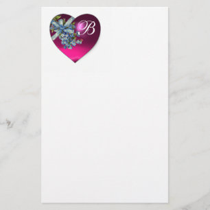 PAPETERIE PINK HEART & OUBLIEZ-MOI NOTES MONOGRAMME
