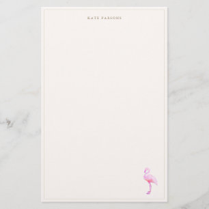 Papeterie Pink Watercolor Flamant rose Bloc-notes