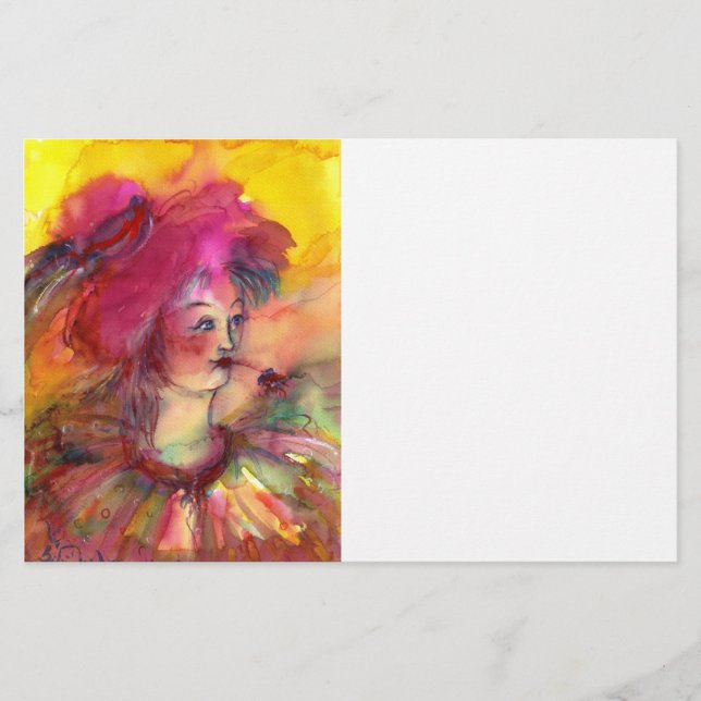Papeterie PINKY CLOWN, rose fuchsia jaune blanc (Devant)