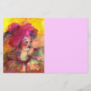 Papeterie PINKY CLOWN, rose fuchsia jaune blanc