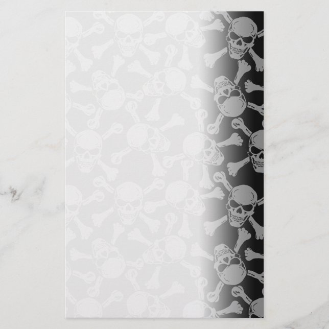 Papeterie Pirate de roche de Goth d'os croisés de crânes (Devant)