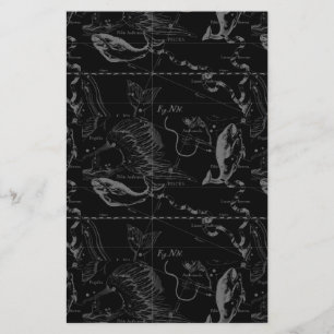 Papeterie Pisces Constellation Map par Hevelius 1690