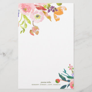 Papeterie PixDezines Fond aquarelle floral / DIY