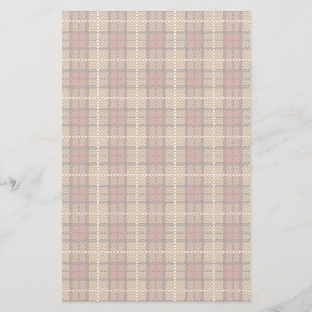 Papeterie Pixel Plaid en rouge et or (Devant)