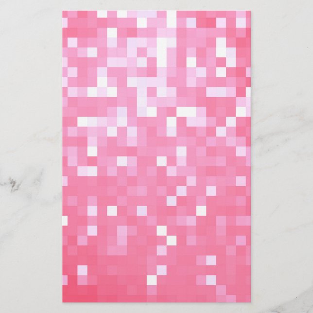 Papeterie Pixel rose étincelle (Devant)