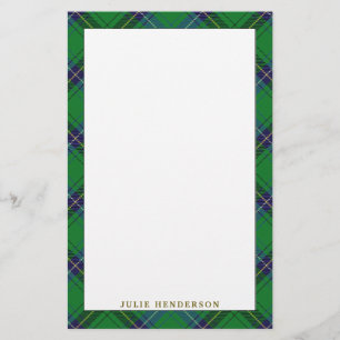 Papeterie Plaid de tartan élégant de Henderson de clan