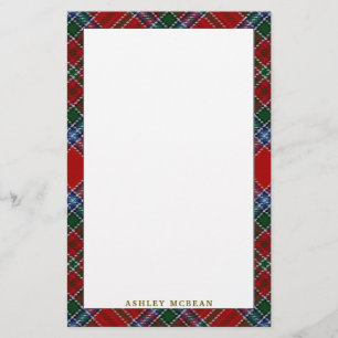 Papeterie Plaid de tartan élégant de MacBean MacBain de cl