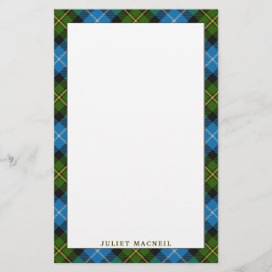 Papeterie Plaid de tartan élégant de MacNeil de clan