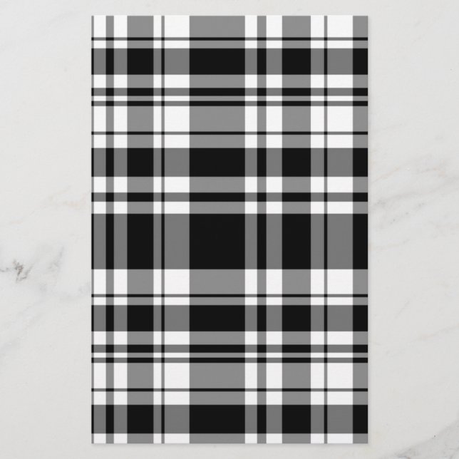 Papeterie Plaid noir et blanc (Devant)