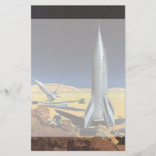 Papeterie Planète désertique de science-fiction Vintage av