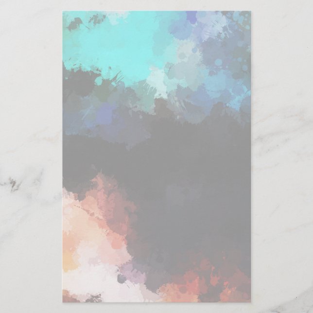 Papeterie Plaques de peinture Abstraites modernes noir orang (Devant)