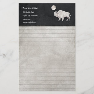 Papeterie Pleine lune blanche de Buffalo rayée