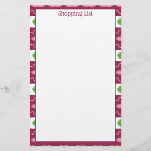 Papeterie Plum rose moderne blanc avec vert