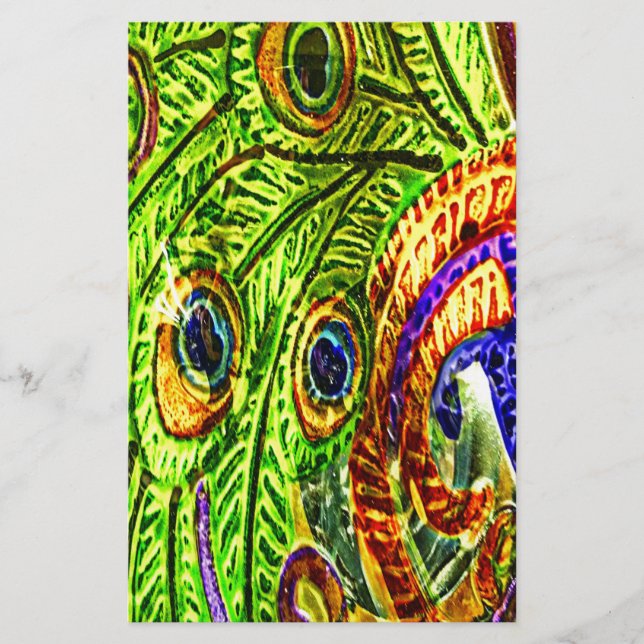 Papeterie Plumes de paon (Devant)