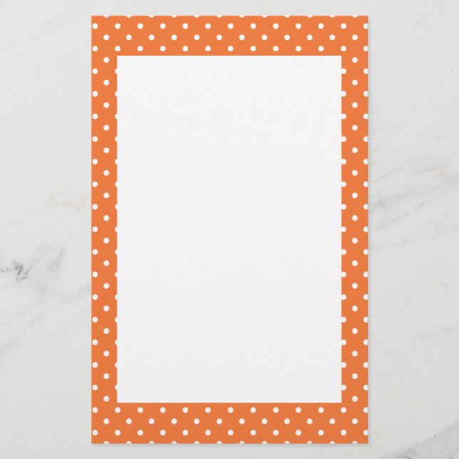 Papeterie Pointe orange et blanc (Devant)