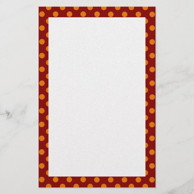 Papeterie Pointe Orange Polka (Devant)