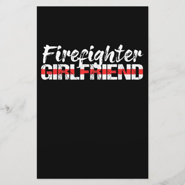 Papeterie Pompier Girlfriend Mince Red Line Firewoman (Devant)