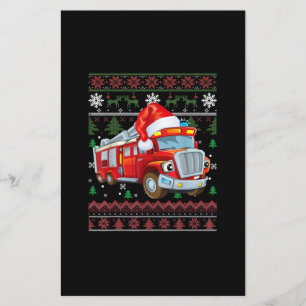 Papeterie Pompier Pompier Noël mignon garçon Santa Hat