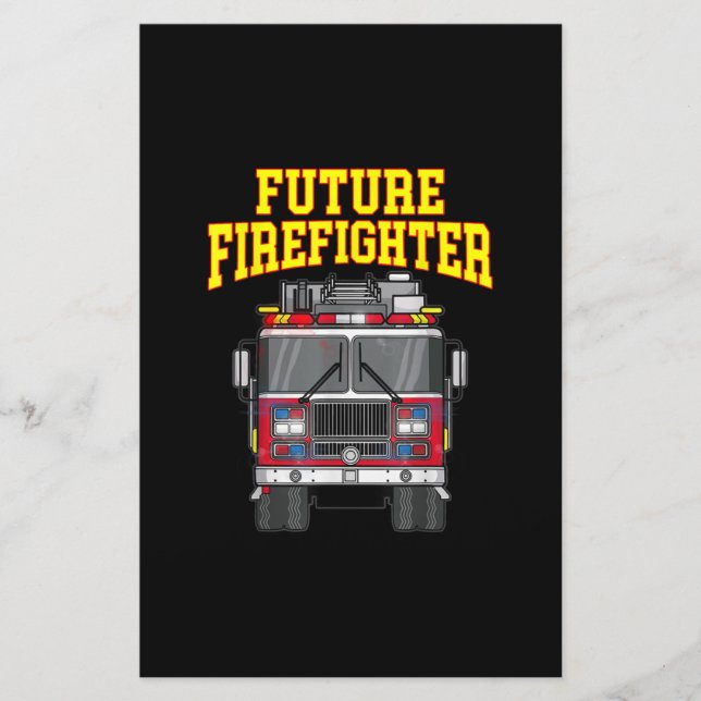 Papeterie Pompiers De Papa-Son Nephew Boys Futur Feu (Devant)