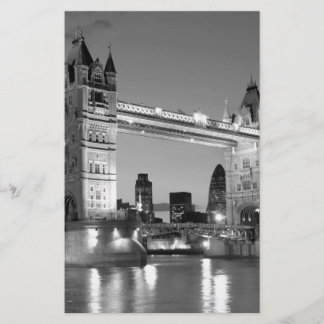 Papeterie Pont de la Tour Londres Noir Blanc