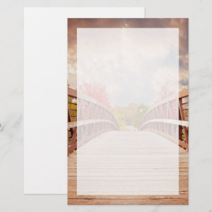 Papeterie Pont rustique en bois dans le pays