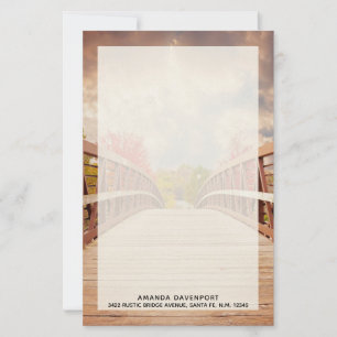 Papeterie Pont rustique en bois dans le pays