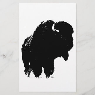 Papeterie Pop Art Buffalo Bison Silhouette