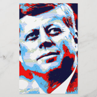 Papeterie Pop Art JFK John F. Kennedy Rouge Bleu