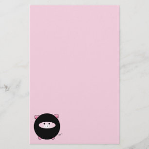 Papeterie Porc de Ninja sur le rose
