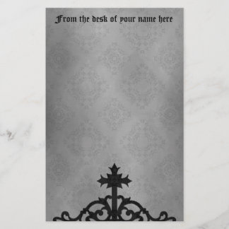 Papeterie Porte du cimetière gothique jolie croix