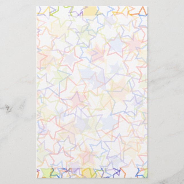 Papeterie Portée pour le papier à lettres d'étoiles (Devant)