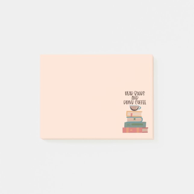 Papeterie Post-It Notes Lire des livres et boire d (Devant)