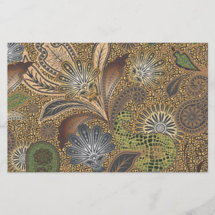 Papeterie Poster de animal Paisley Motif