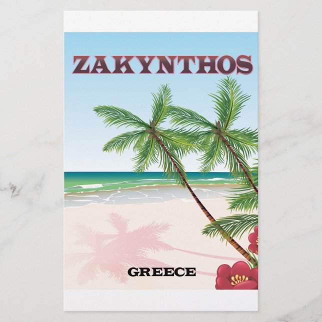 Papeterie poster de voyage de Zakynthos Grèce (Devant)