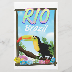 Papeterie Poster de voyage Rio Brésil Toucan