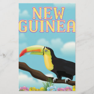 Papeterie Poster de voyage Toucan en Nouvelle-Guinée