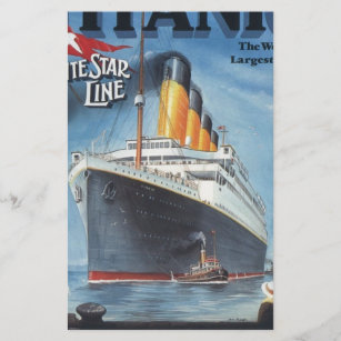 Papeterie Poster vintage titanique original 1912
