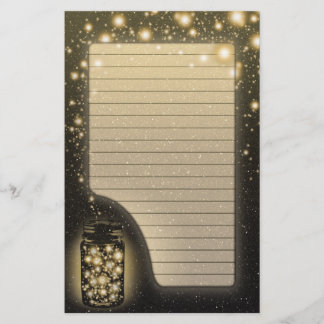 Papeterie Pot rougeoyant de lucioles avec des étoiles de