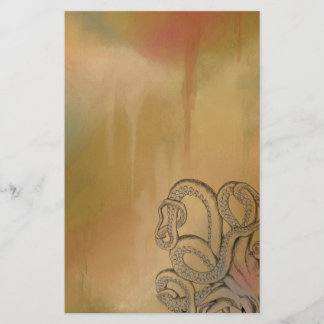 Papeterie Poulpe de dessin au trait dans le brun