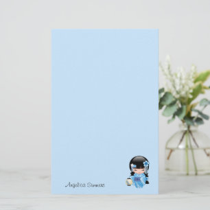 Papeterie Poupée Kokeshi hiver - CuteJaponaise Geisha Girl