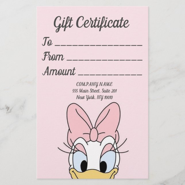 Papeterie pour certificat-cadeau (Devant)