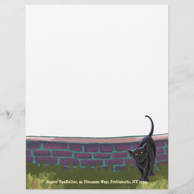 Papeterie pour chat noir (Devant)