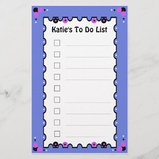 Papeterie Pour faire la liste (Devant)