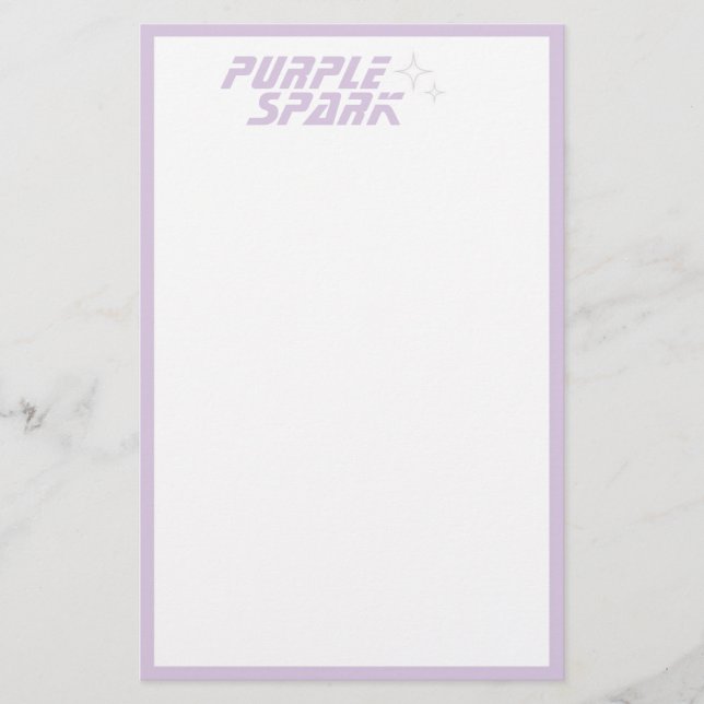 Papeterie pour petite entreprise blanc violet (Devant)