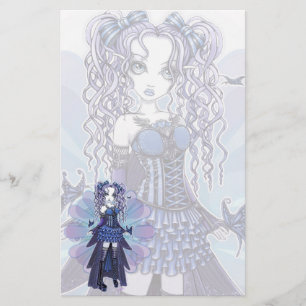 Papeterie pourpre de fée de papillon de tatouage