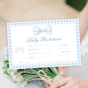 Papeterie Prédictions En vichy Bleu Cute Bow Baby