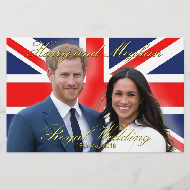 Papeterie Prince Harry et Meghan Markle Mariage royal (Devant)