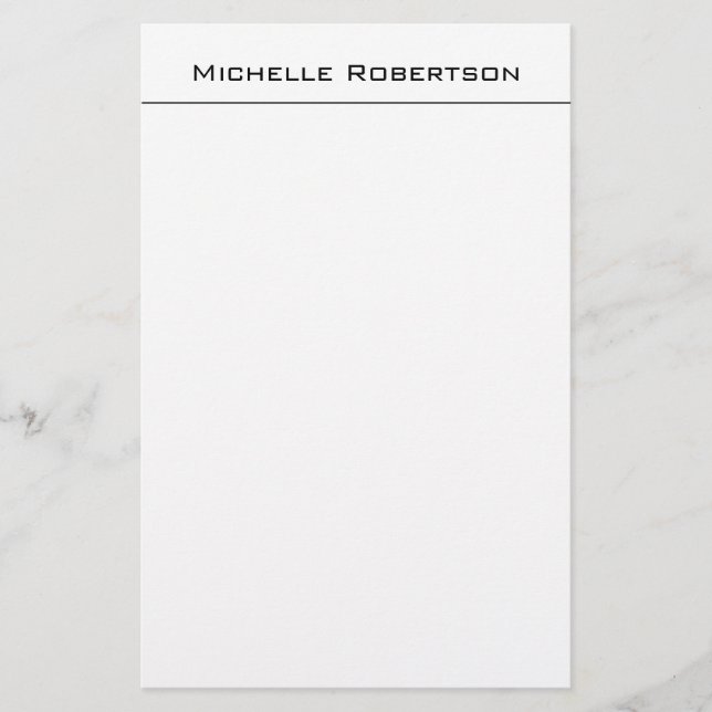 Papeterie Professional Minimalist Plain Simple Modern Name (Devant)